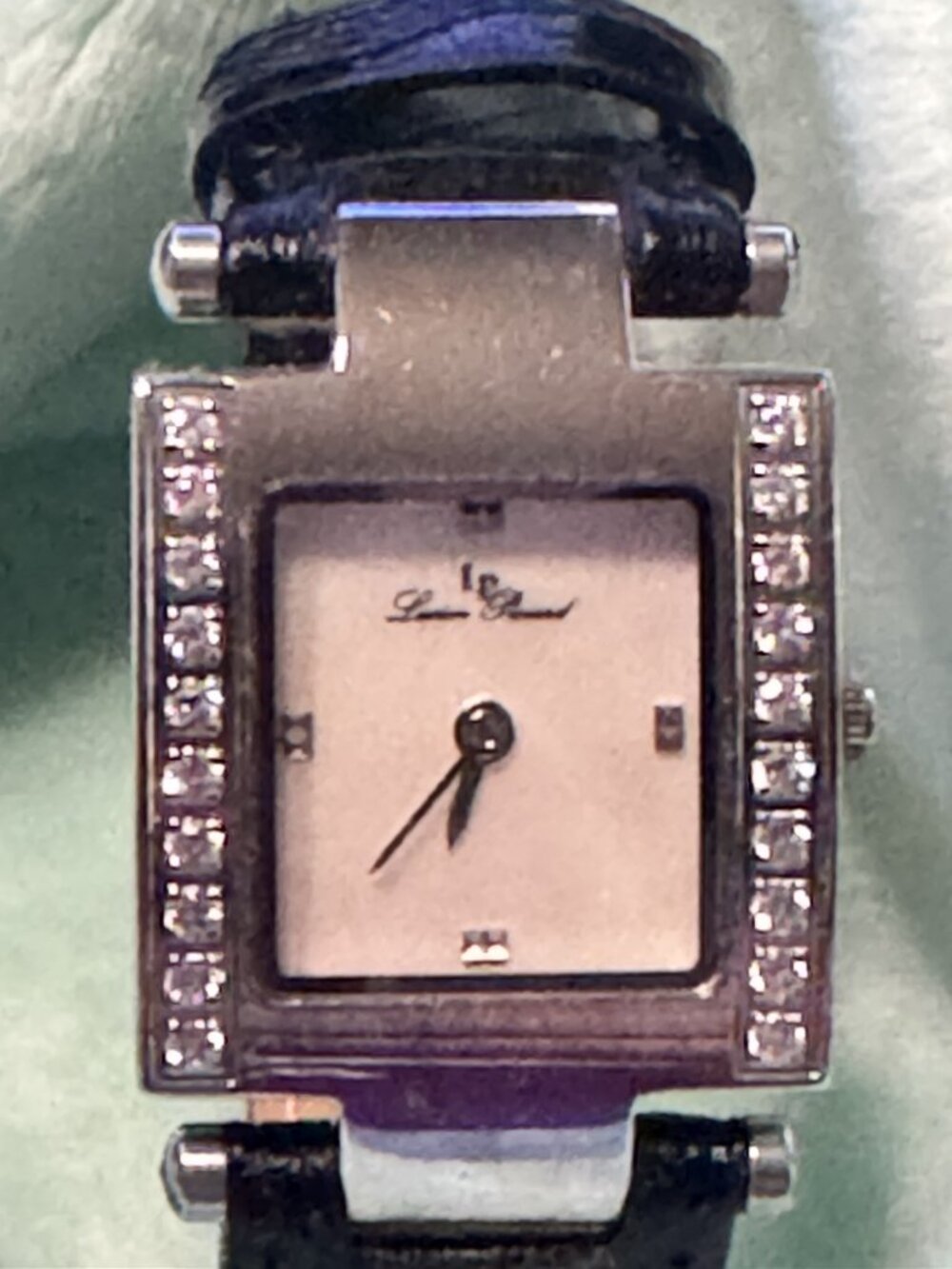 Lucien Piccard Women's Watch with Black Leather Band